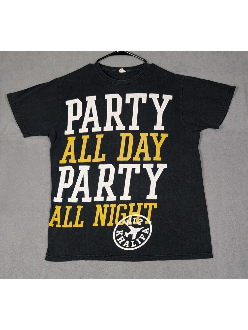 Bay Island Mens Medium Black Wiz Khalifa Party All Day All Night Graphic T Shirt